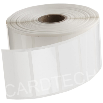 Etiquettes en polyester blanc 70MM x 30MM