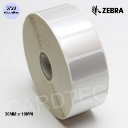 Zebra Z-Ultimate 3000T - Etiquettes en polyester Argent 38MM x 19MM